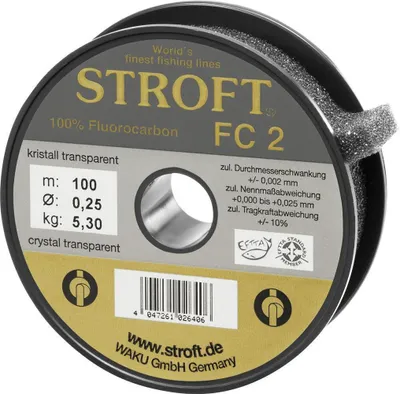 Produktbild von Schnur STROFT FC2 Fluorocarbon 250m 0,110mm-1,2kg