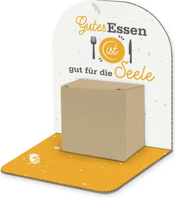 Produktbild von itenga Geldgeschenkverpackung Basic Gutes Essen I Aufsteller Würfel (Motiv 138)