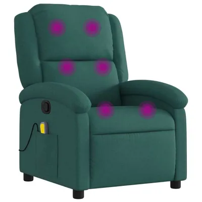 Produktbild von “2026 Modern“ Grün Massagesessel Dunkelgrün Stoff - Designermöbel 14226 - Fernseh- & Relaxsessel
