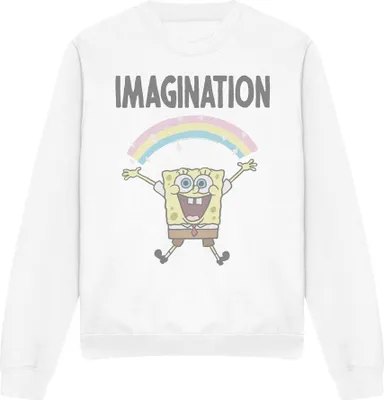 Obrázek produktu pro SpongeBob SquarePants - "Imagination" Sweatshirt für Herren/Damen Uni TV12927 (XXL) (Weiß)