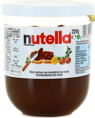 Produktbild von Ferrero Nutella Schokoladenaufstrich 220g – Cremiger Genuss aus Frankreich