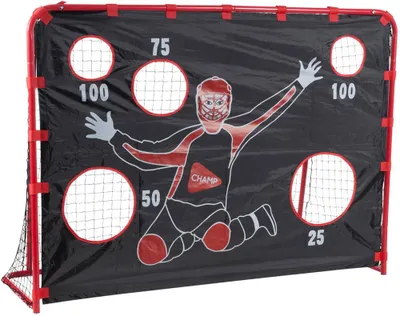Produktbild von Hudora Hockeytor Sporttor mit Punkteschirm rot schwarz Aluminium