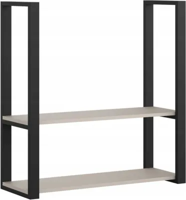 Produktbild von Hängendes Regal Loft Schwarz Metall 90 cm für Bücher Blumen Kaschmir