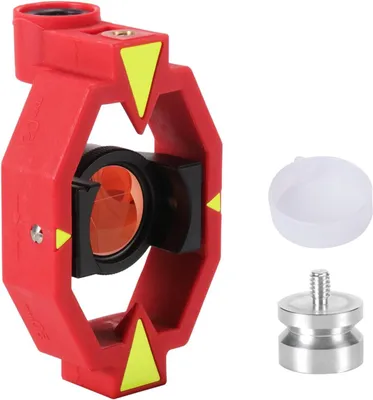 Productafbeelding van Koperen gecoate meetprisma met punt en adapter - Mini-prisma voor totalstationmeting prisma - Constante verschuiving van 0 mm