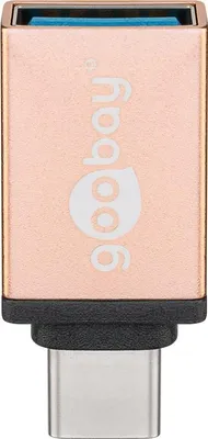 Produktbild von USB-Adapter USB-C™ auf USB-A, OTG, gold 15 W, 3 A, 5 Gbit/s, USB 3.0