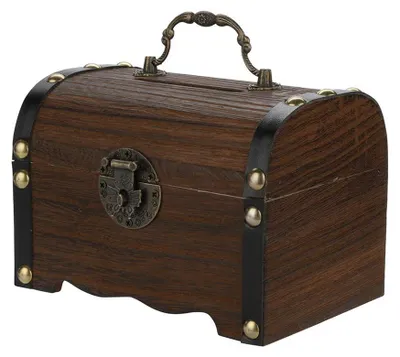Image de Coffre en bois - Coffre de pirate et boîte de rangement pour enfants