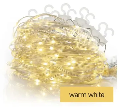 Image de EMOS Chaîne nano LED de Noël - rideau, blanc chaud 2,9x2m, programmes D3EW04