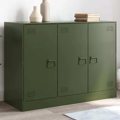 Immagine prodotto di Maison Exclusive - Credenza verde oliva 99x39x73 cm acciaio