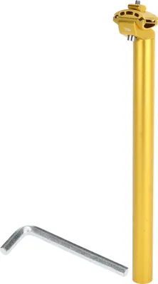 Produktbild von Fahrradsattelstš¹tze 30,9x400mm Fahrradsattelstš¹tze Sattelrohr Aluminiumlegierung Goldton Extra lang Einstellbarer Winkel