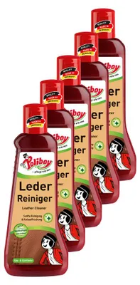 Produktbild von Poliboy Leder Reiniger 5er Set - 1L, Inhalt jeweils 200 ml, Reinigung & Pflege