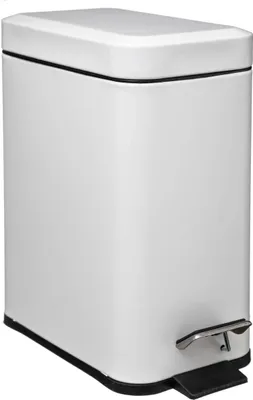 Obrázok produktu pre Odpadkový kôš, obdĺžnikový, 5 l, matný, biely