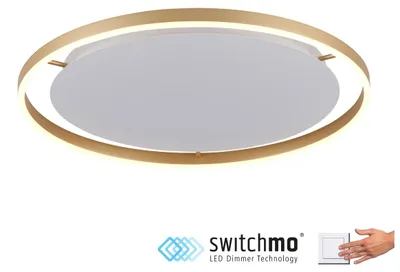Produktbild von JUST LIGHT RITUS LED Deckenleuchte Warmweiss Dimmbar 28W messingmatt 15392-60