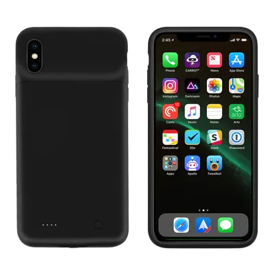 Produktbild von USAMS 3200mAh Akkuhülle für Apple iPhone X / XS - Schwarz