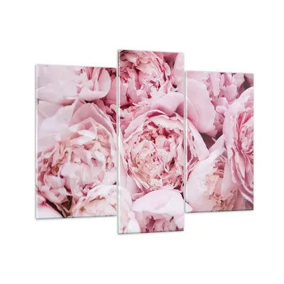 Produktbild von Bilder auf glas - 3 Teile - Blumenstrauß Blumen Rosa - 130x100cm - Glasbilder - Wandbilder - Bilder - zum Aufhängen bereit - Wanddekoration aus Glas - Glas Bilder - Wandbild auf Glas - GCB130x100-5001