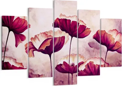 Produktbild von Bild auf Leinwand - Leinwandbild - Mohn Blume Wiese - 150x100cm - Wand Bild - Wanddeko - Leinwanddruck - Bilder - Kunstdruck - Wanddekoration - Leinwand bilder - Wandkunst - EA150x100-3934
