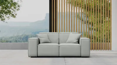 Produktbild von Gartensofa Loungesofa Sofa 2-Sitzer SUMMER wetterfester Stoff NXL Hellgrau