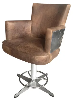 Produktbild von Friseurstuhl Vintage – Drehbar, Sessel mit Fußstütze & Komfort