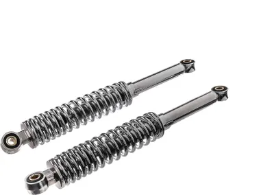 Produktbild von Set: Federbeine, verstellbar, chrom, Länge: ca. 360mm - Simson KR51 Schwalbe, SR4 Vogelserie