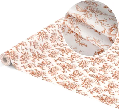 Produktbild von Tischdecke Wachstuch Blumen Beige Robust Wasserabweisend Breite 140 cm Länge 350 cm
