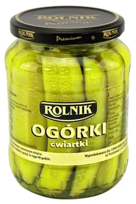 Obrázok produktu pre Rolnik Ogórki Konserwowe Ćwiartki 670 g