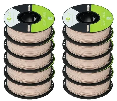 Image de Filament pour imprimante 3D, bobine de 10 kg, haute résistance, PETG, couleur marron "milktea"