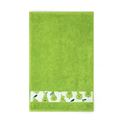 Immagine prodotto di Zwoltex Asciugamano 30x50 Pea-K9-561 asciugamano per bambini in spugna di cotone verde per asilo nido
