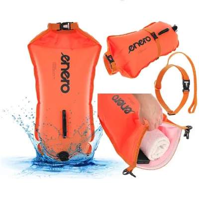 Produktbild von Aufblasbare Sicherheitsboje ENERO – 2‑in‑1 Trockenfach  72 × 36 cm Schwimmgürtel