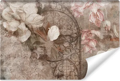 Produktbild von Muralo Vlies Fototapete BLUMEN Ornamente Abstraktion Retro Stil Br. 300cm x Hö. 210cm
