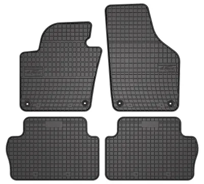 Image de Tapis de sol en caoutchouc pour Seat Alhambra II 2010-2018 (monospace) – 4 pièces, noirs, sur mesure