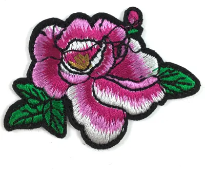 Produktbild von Rose Pfingstrose Rose Emblem Aufnäher zum Aufbügeln