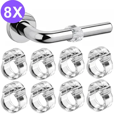 Productafbeelding van Amido - Deurstopper - 8 Stuks - Transparant - Siliconen - Deurstop - Muur bescherming