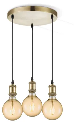 Produktbild von Home Sweet Home Hängeleuchte Vintage rund - 3L G180 - dimmbar E27 amber