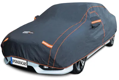 Produktbild von Upgrade4cars Autoabdeckung Outdoor Vollgarage atmungsaktiv & wasserdicht | Auto Abdeckplane Komplett für alle Jahreszeiten | Autoplane Universal | SUV Größe: M 432 * 185 * 145 cm