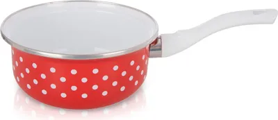 Image de Orion | Casserole à manche - Rouge - 16 Cm - 950 Ml - Faitout - Acier émaillé - Résistant à l'induction