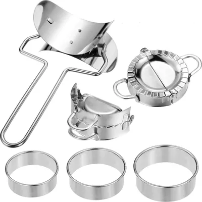 Produktbild von 6-teiliges Teigpressen-Set, Ravioli-Former, Teigtaschenformer-Set, Teigtaschenmaschine, Teigtaschenformer, Ravioli-Ausstecher, Teigtaschenformer, Teigtaschenausstecher, Gebäckwerkzeuge