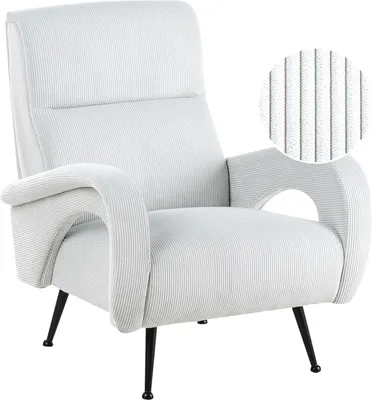 Produktbild von BELIANI Sessel Mintgrün aus Cord mit Schwarzen Beinen Retro Stil Design für Wohnzimmer Schlafzimmer Flur