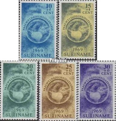 Produktbild von Briefmarken Suriname 1969 Mi 553-557 (kompl.Ausg.) postfrisch Ostermarken