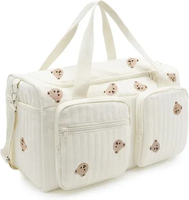Produktbild von Wickeltasche 48x22x26 cm, Baumwolle, mit Bestickung, für Reise