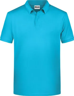 Produktbild von Men's Basic Polo Klassisches Poloshirt turquoise, Gr. M
