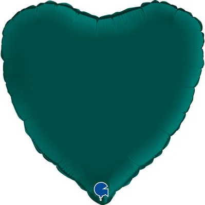 Produktbild von Folienballon - Satinherz Flaschengrün 46 cm, Grabo