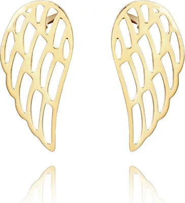 Produktbild von Elegante und stilvolle Ohrringe aus 14K vergoldetem Chirurgenstahl, hellgold, 1 x 2 cm