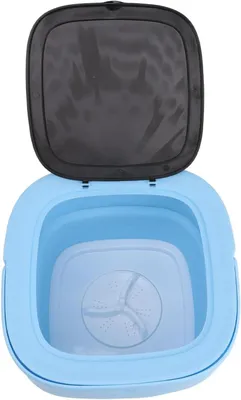 Obrázok produktu pre Skladacia práčka – Mini práčka s odstreďovaním – Na pranie malých dávok – Integrovaná sušička – Rozmery: 34 x 28 x 17 cm
