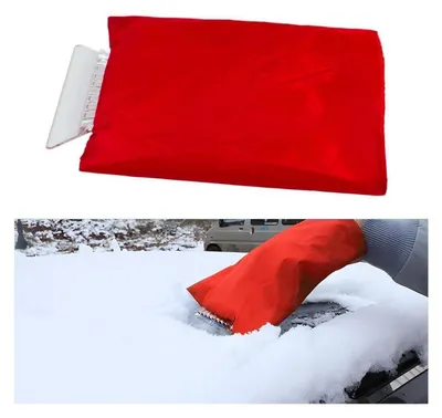Produktbild von Eiskratzer mit Handschuh Gefüttert Rot