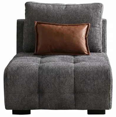 Immagine prodotto di Divano ad L moderno grigio, divano di design, elegante e confortevole, in tessuto