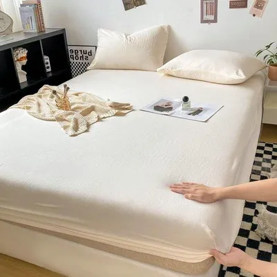 Produktbild von Polyester-Katun-Wasserbett-Set - 120x200 cm - Beige-Weiß