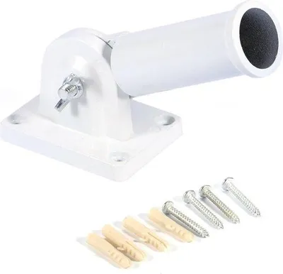 Produktbild von Aluminium Vlaggenstangehalter mit 2 Positionen - inklusive Befestigungssatz - 29mm - für niederländische Flaggen