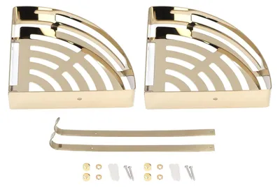 Produktbild von Edelstahl Eck-Duschregal Wandmontage Gold