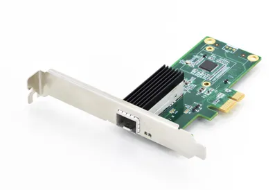 Produktbild von DIGITUS Single Port Gigabit Ethernet Netzwerkkarte, SFP, PCI Express, Intel Chipsatz
