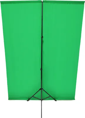 Produktbild von Foto-Hintergrund-Set mit 2 x 2 m verstellbarem T-foermigen Hintergrundstaender + 2 x 2 m gruenem Hintergrund, Greenscreen-Hintergrund-Set mit Aufbewahrungstasche fuer Fotostudio, Live-Streaming, Videoaufzeichnung, Portraitfotografie