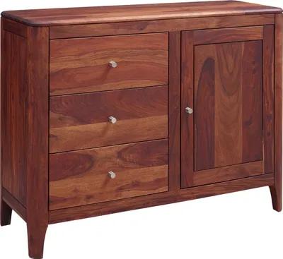 Immagine prodotto di MASSIVMOEBEL24 | credenza in legno di Sheesham / palissandro 110x40x86 Noce oliato BROOKLYN